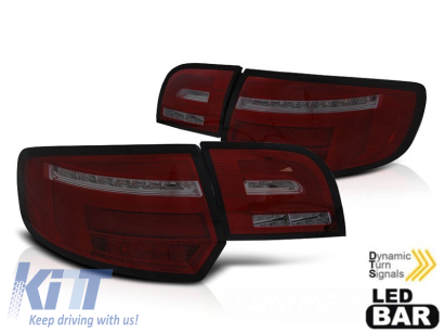 Kit de stopuri LED de tuning potrivit pentru Audi A3 8P sportback 2003-2008 bază fumurie, stânga și dreapta Performance AutoTuning