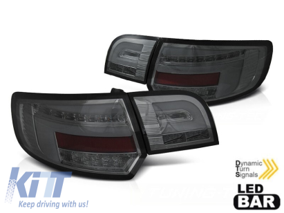 Kit de stopuri LED de tuning potrivit pentru Audi A3 8P sportback 2003-2008 bază complet fumurie, stânga și dreapta Performance AutoTuning