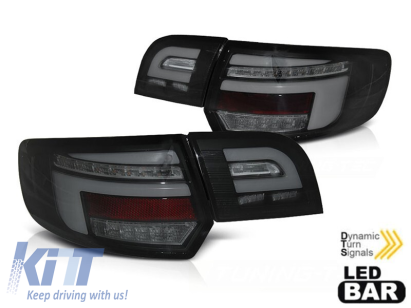 Set de stopuri LED de tuning potrivit pentru Audi A3 8P sportback 2008-2012 bază complet fumurie, stânga și dreapta Performance AutoTuning