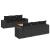 Set canapele de grădină cu perne, 7 piese, negru, poliratan GartenMobel Dekor