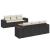 Set canapele de grădină cu perne, 7 piese, negru, poliratan GartenMobel Dekor