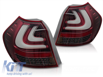 Set de stopuri LED potrivit pentru BMW Seria 1 E87 2004-2007, cu bază roșie, stânga și dreapta Performance AutoTuning