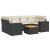 Set canapele de grădină cu perne, 7 piese, negru, poliratan GartenMobel Dekor