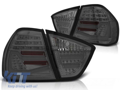 Set de stopuri LED de tuning potrivit pentru BMW Seria 3 E90 03.2005-08.2008 fumurii, stânga și dreapta Performance AutoTuning