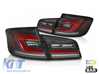 Set de stopuri LED de tuning potrivit pentru BMW Seria 5 F10 2010-2016, fumurii, stânga și dreapta Performance AutoTuning