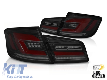 Set de stopuri LED de tuning potrivit pentru BMW Seria 5 F10 2010-2016, negru, stânga și dreapta Performance AutoTuning
