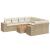 Set canapele de grădină, 9 piese, cu perne, bej, poliratan GartenMobel Dekor