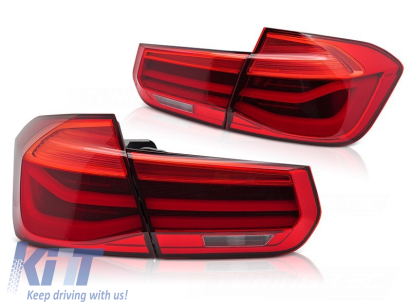 Set de stopuri LED potrivit pentru BMW Seria 3 F30 sedan 2011-2018, bază roșie, stânga și dreapta Performance AutoTuning