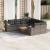 Set canapele de grădină, 9 piese, cu perne, gri, poliratan GartenMobel Dekor