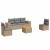 Set canapele de grădină cu perne, 6 piese, bej, poliratan GartenMobel Dekor