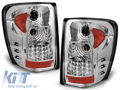 Kit de stopuri LED de tuning potrivit pentru Jeep Grand Cherokee 1999-05.2005 cu bază albă, stânga și dreapta Performance AutoTuning