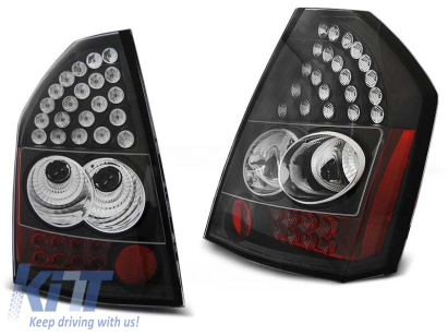 Set de stopuri LED de tuning potrivit pentru Chrysler 300C/300 2009-2010 cu bază neagră, stânga și dreapta Performance AutoTuning