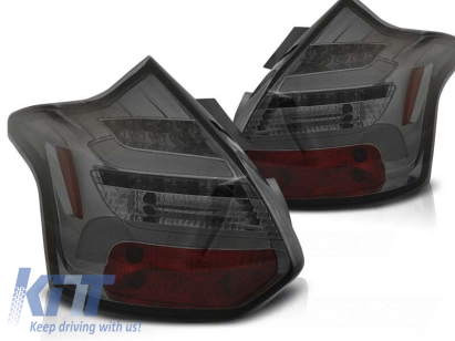 Kit de stopuri LED de tuning potrivit pentru Ford Focus III hatchback 2011-10.2014 fumurii, stânga și dreapta Performance AutoTuning