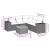 Set mobilier de grădină cu perne, 6 piese, negru, poliratan GartenMobel Dekor