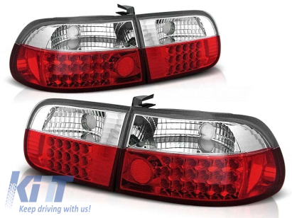 Set de stopuri LED de tuning potrivit pentru Honda CIVIC 09.1991-08.1995 hatchback, stânga și dreapta Performance AutoTuning