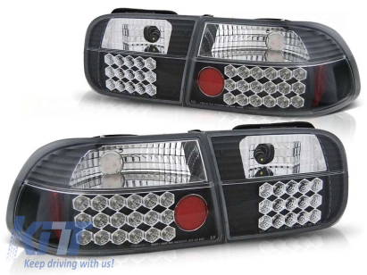 Set de stopuri LED de tuning potrivit pentru Honda CIVIC 09.1991-08.1995 hatchback, stânga și dreapta Performance AutoTuning