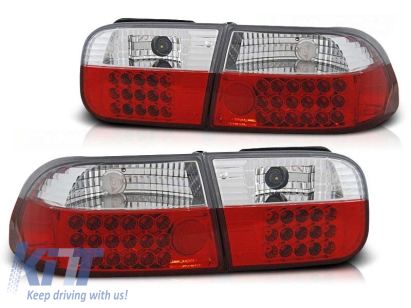 Set de stopuri LED de tuning potrivit pentru Honda CIVIC 09.1991-08.1995 sedan/coupe, stânga și dreapta Performance AutoTuning