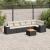 Set canapele de grădină cu perne, 7 piese, negru, poliratan GartenMobel Dekor
