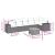 Set canapele de grădină cu perne, 7 piese, negru, poliratan GartenMobel Dekor