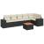 Set canapele de grădină cu perne, 7 piese, negru, poliratan GartenMobel Dekor