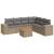 Set canapele de grădină, 7 piese, cu perne, bej, poliratan GartenMobel Dekor