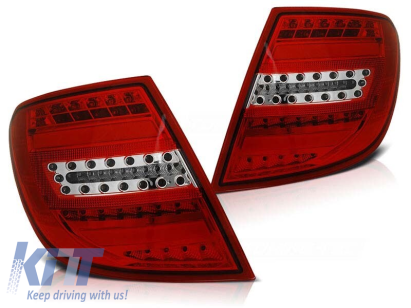 Set de stopuri LED de tuning potrivit pentru Mercedes C-Class W204 2007-2010 break, stânga și dreapta Performance AutoTuning