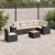 Set canapele de grădină cu perne, 7 piese, negru, poliratan GartenMobel Dekor