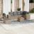 Set canapele de grădină, 7 piese, cu perne, bej, poliratan GartenMobel Dekor