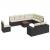 Set canapele de grădină cu perne, 11 piese, negru, poliratan GartenMobel Dekor