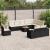 Set canapele de grădină cu perne, 11 piese, negru, poliratan GartenMobel Dekor