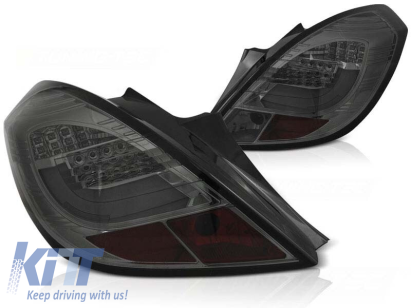 Set de stopuri LED de tuning potrivit pentru Opel Corsa D 04.2006-2014 3 uși fumurii, stânga și dreapta Performance AutoTuning