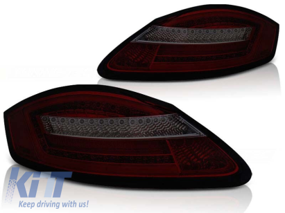 Set de stopuri LED de tuning potrivit pentru Porsche Boxster 987/Cayman 2005-2008 roșu/întunecat, stânga și dreapta Performance AutoTuning