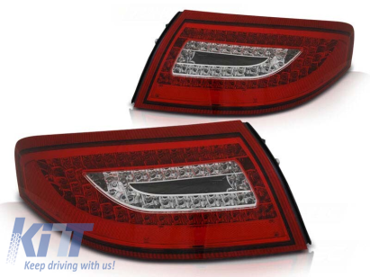 Set de stopuri LED de tuning potrivit pentru Porsche 911 996 1999-2004 roșu/alb, stânga și dreapta Performance AutoTuning