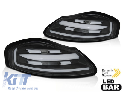 Set de stopuri LED potrivit pentru Porsche Boxster 986 1996-2004, bază neagră, stânga și dreapta Performance AutoTuning