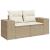 Set canapele de grădină, 9 piese, cu perne, bej, poliratan GartenMobel Dekor