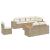 Set canapele de grădină, 9 piese, cu perne, bej, poliratan GartenMobel Dekor