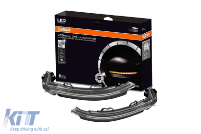 Semnale de întoarcere dinamice LED fumurii potrivite pentru Audi A4 B9, A5 F5 după 2016 Performance AutoTuning