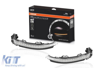 Semnale de întoarcere dinamice LED cromate Osram, potrivite pentru Audi A4 B9, A5 F5 după 2016 Performance AutoTuning