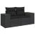Set canapele de grădină cu perne, 7 piese, negru, poliratan GartenMobel Dekor