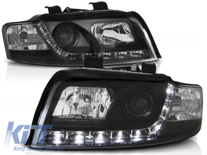 Set de faruri de tuning cu lumini LED potrivite pentru Audi A4 B6 10.2000-10.2004 sedan/combinate, stânga și dreapta Performance AutoTuning