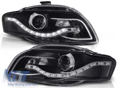Kit de faruri tuning cu lumini LED potrivit pentru Audi A4 B7 11.2004-03.2008 sedan/combicabriolet, stânga și dreapta Performance AutoTuning