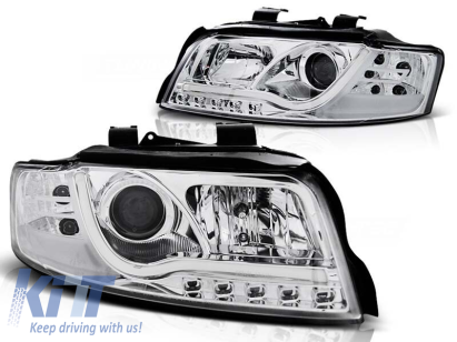 Set de faruri de tuning cu lumini LED potrivite pentru Audi A4 B6 10.2000-10.2004 sedan/combinate, stânga și dreapta Performance AutoTuning