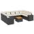 Set canapele de grădină cu perne, 10 piese, negru, poliratan GartenMobel Dekor