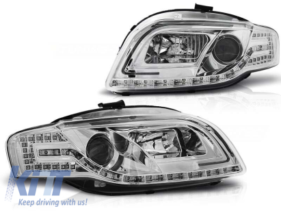 Set de faruri de tuning cu lumini LED potrivit pentru Audi A4 B7 11.2004-03.2008 sedan/combinate/cabriolet, stânga și dreapta Performance AutoTuning