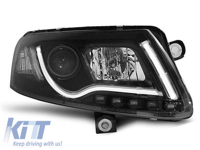 Set de faruri de tuning cu lumini DRL reale, potrivit pentru Audi A6 C6 04.2004-2008 sedan/combinate, stânga și dreapta Performance AutoTuning