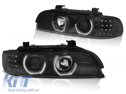 Kit de faruri tuning cu ochi de înger LED 3D, potrivit pentru BMW E39 09.1995-05.2003 sedan/combina, stânga și dreapta Performance AutoTuning