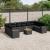 Set canapele de grădină cu perne, 11 piese, negru, poliratan GartenMobel Dekor