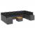 Set canapele de grădină cu perne, 11 piese, negru, poliratan GartenMobel Dekor