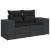 Set canapele de grădină cu perne, 11 piese, negru, poliratan GartenMobel Dekor