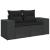 Set canapele de grădină cu perne, 11 piese, negru, poliratan GartenMobel Dekor